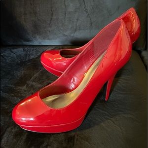 Guess bright red pumps size 11